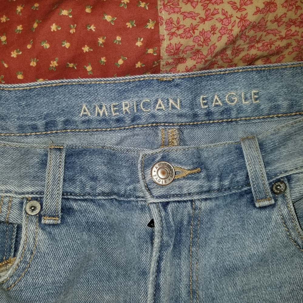 Aerie Distresses Mom Jeans